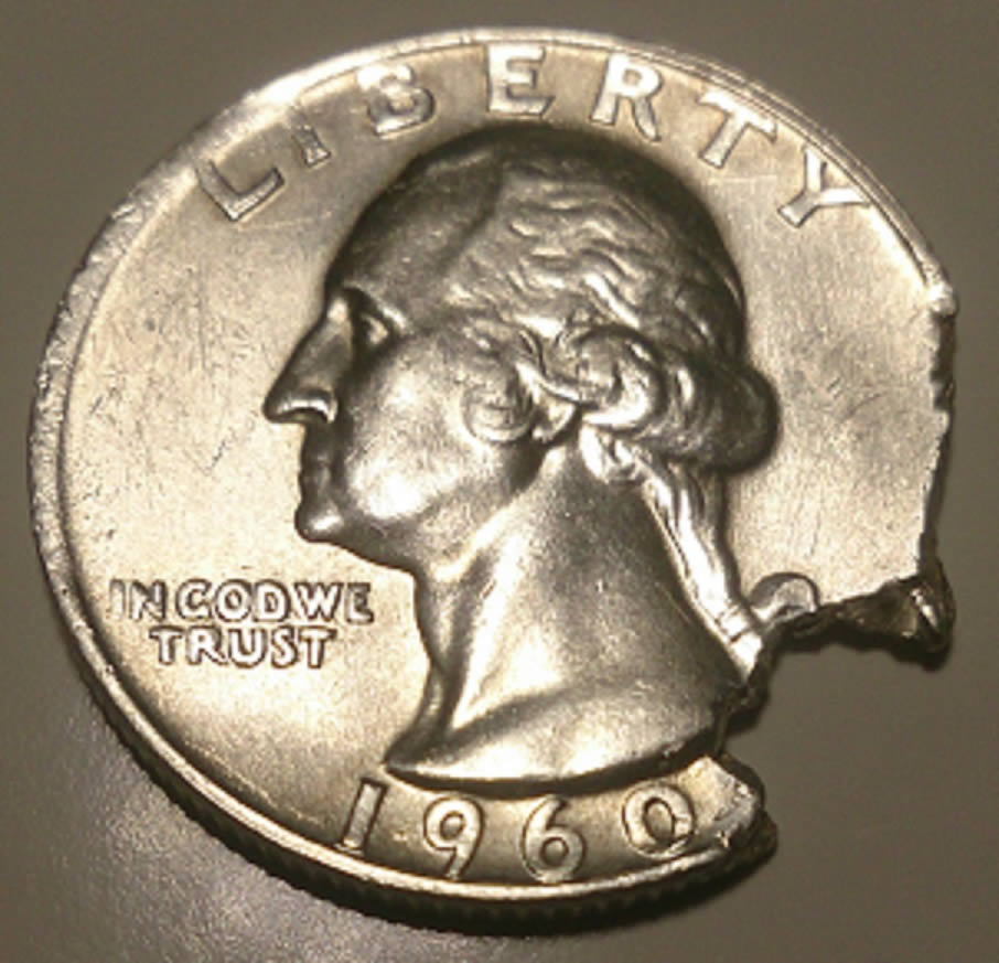 1960-D-Silver-Quarter-Drastic-Defective-Planchet